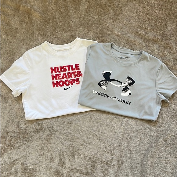 Nike and Under Armour T-Shirts - White and Gray - Picture 1 of 7